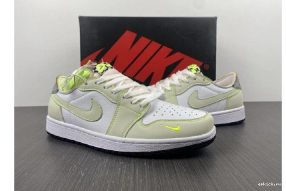 Rep EP AIR JORDAN 1 DM7837-103 GHOST WHITE OG GREEN-BLACK LOW DM7837-103 0413